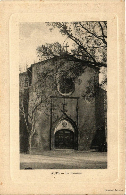 Carte postale ancienne Aups - La Paroisse à Aups