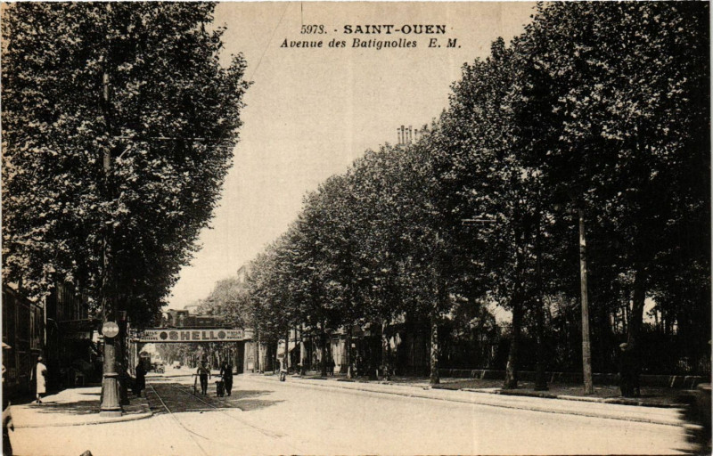 Carte postale ancienne Avenue des Batignolles à Saint-Ouen-sur-Seine