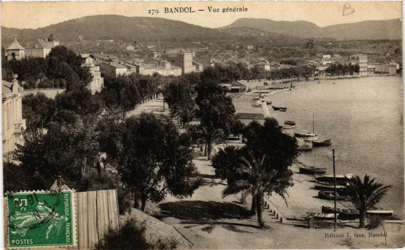 Carte postale ancienne Bandol Vue générale à Bandol
