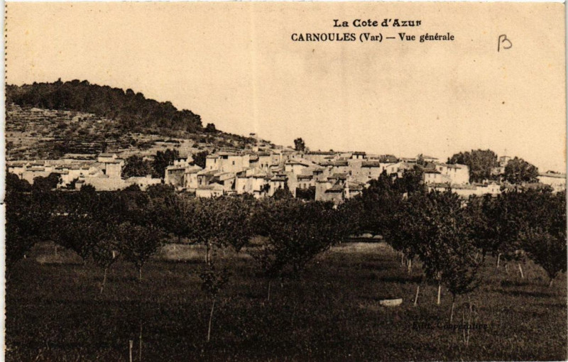 Carte postale ancienne Carnoules Vue générale à Carnoules