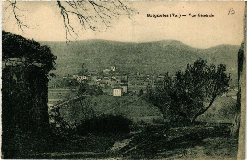 Carte postale ancienne Brignoles Vue générale à Brignoles