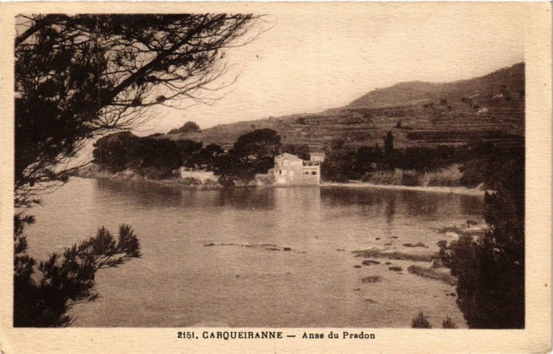 Carte postale ancienne Carqueiranne Anse du Pradon à Carqueiranne