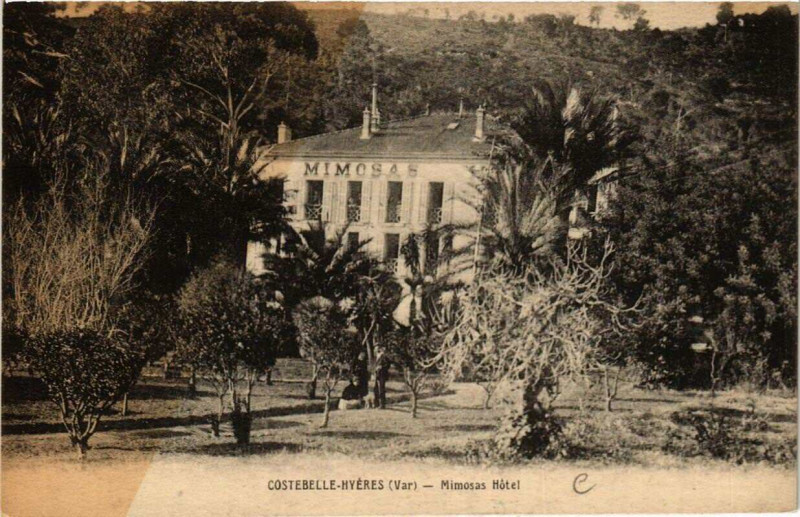 Carte postale ancienne Costebelle-Hyeres Mimosas Hotel