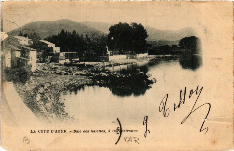 Carte postale ancienne Carqueiranne Baie des Salettes à Carqueiranne