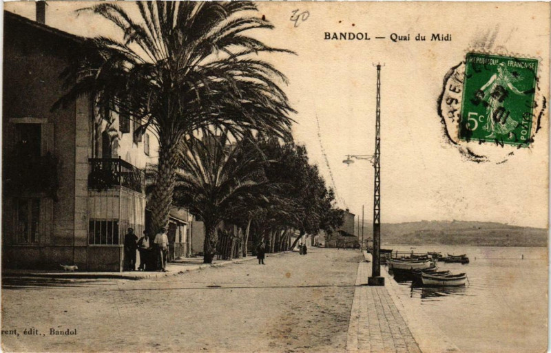 Carte postale ancienne Bandol Quai du Midi à Bandol