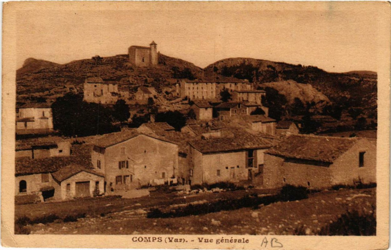 Carte postale ancienne Comps Vue générale