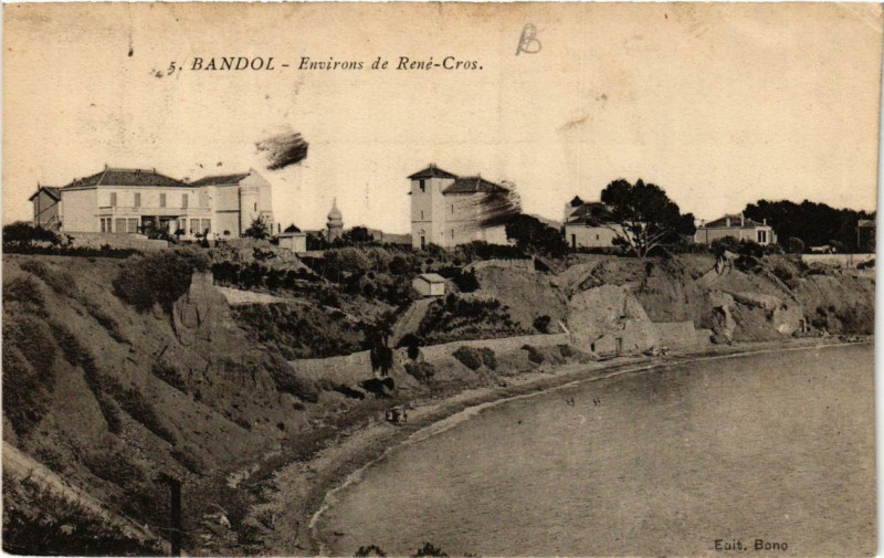 Carte postale ancienne Bandol Env. de Rene-Cros à Bandol