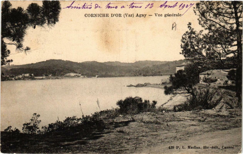 Carte postale ancienne Corniche d'Or Agay Vue générale