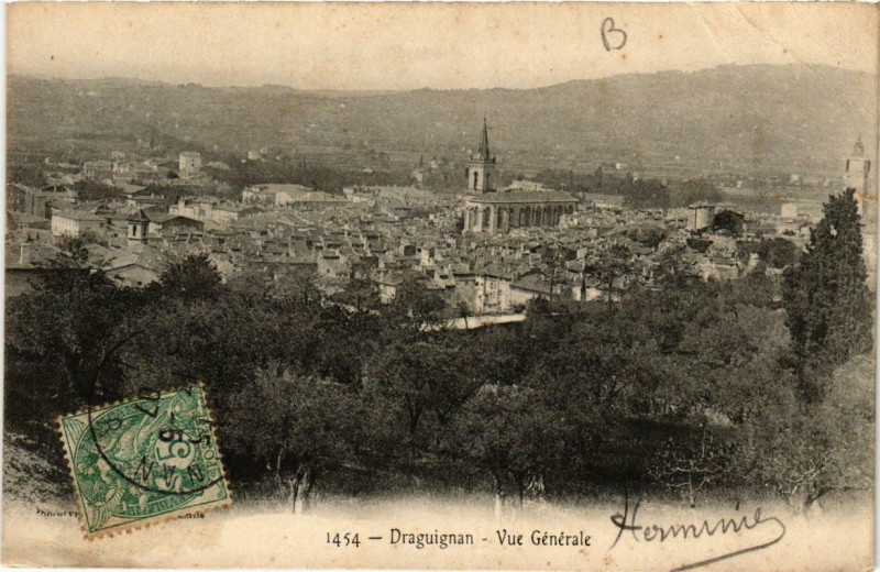 Carte postale ancienne Draguignan Vue générale à Draguignan