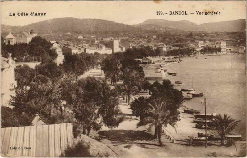 Carte postale ancienne Bandol Vue Generale France à Bandol