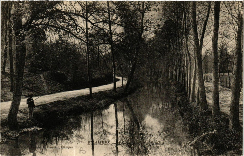 Carte postale ancienne Etampes - Etampes - Les Bords de la Juine à Étampes