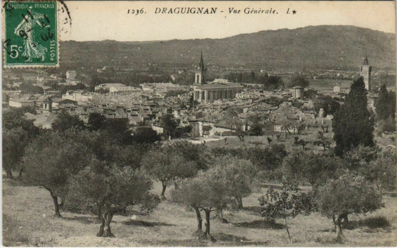 Carte postale ancienne Draguignan Vue Generale France à Draguignan