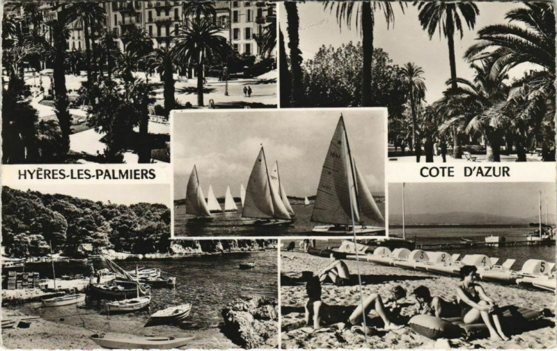 Carte postale ancienne Hyeres Souvenir France à Hyères