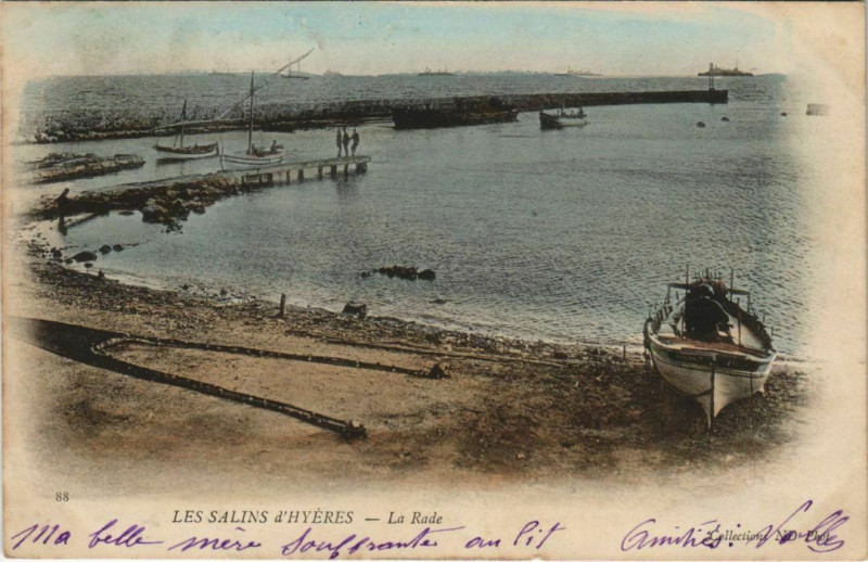 Carte postale ancienne Hyeres La Rade France à Hyères