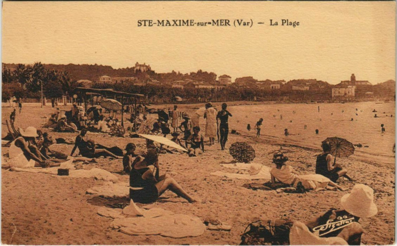 Carte postale ancienne Ste Maxime La Plage France