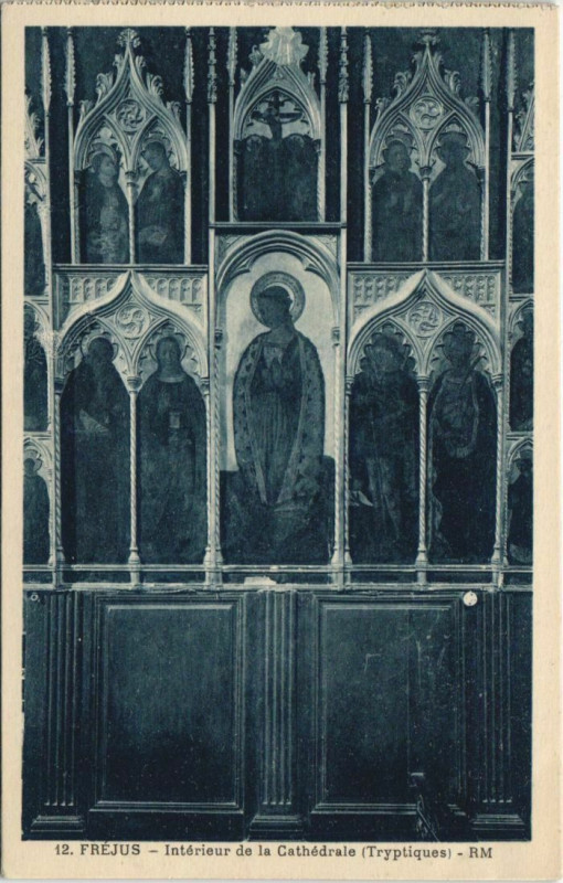 Carte postale ancienne Frejus Interieur de la Cathedrale France à Fréjus