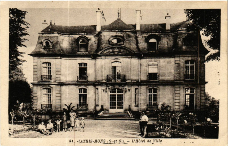 Carte postale ancienne Athis-Mons - L'Hotel de Ville à Athis-Mons