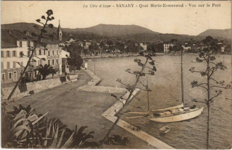 Carte postale ancienne Sanary Vue sur le Port France