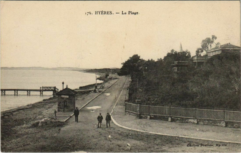Carte postale ancienne Hyeres La Plage France à Hyères