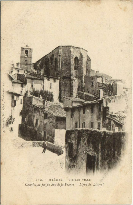 Carte postale ancienne Hyeres Vieille Ville France à Hyères