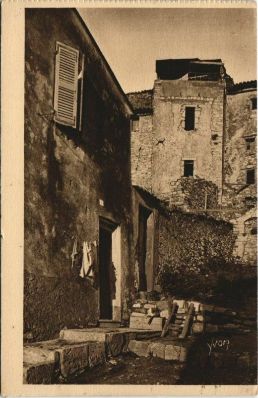Carte postale ancienne Hyeres Le vieux Quartier France à Hyères