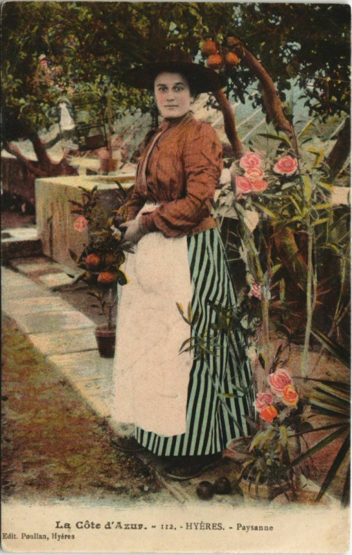 Carte postale ancienne Hyeres Paysanne France à Hyères