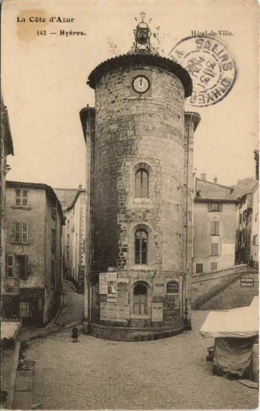 Carte postale ancienne Hyeres Hotel de Ville France à Hyères