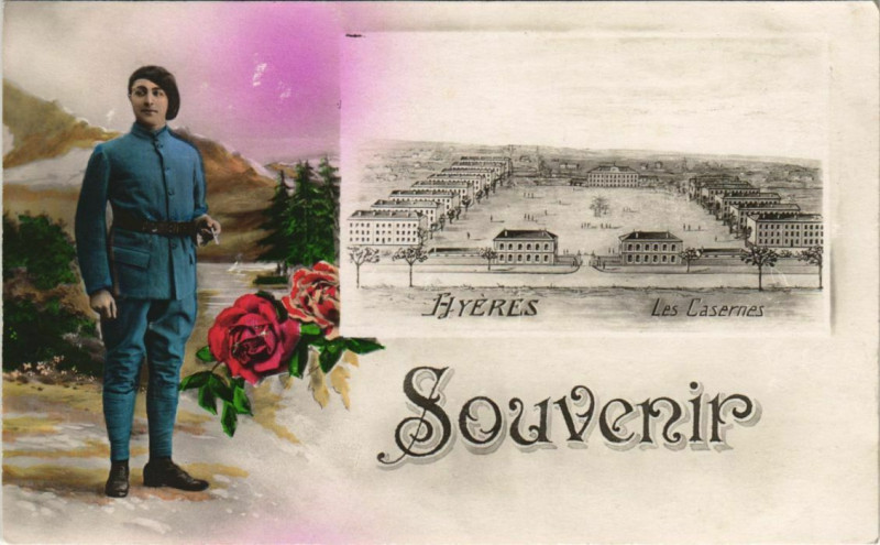 Carte postale ancienne Hyeres Souvenir France à Hyères