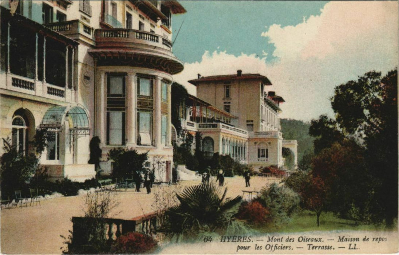 Carte postale ancienne Hyeres Mont des Oiseaux, maison de repos France à Hyères