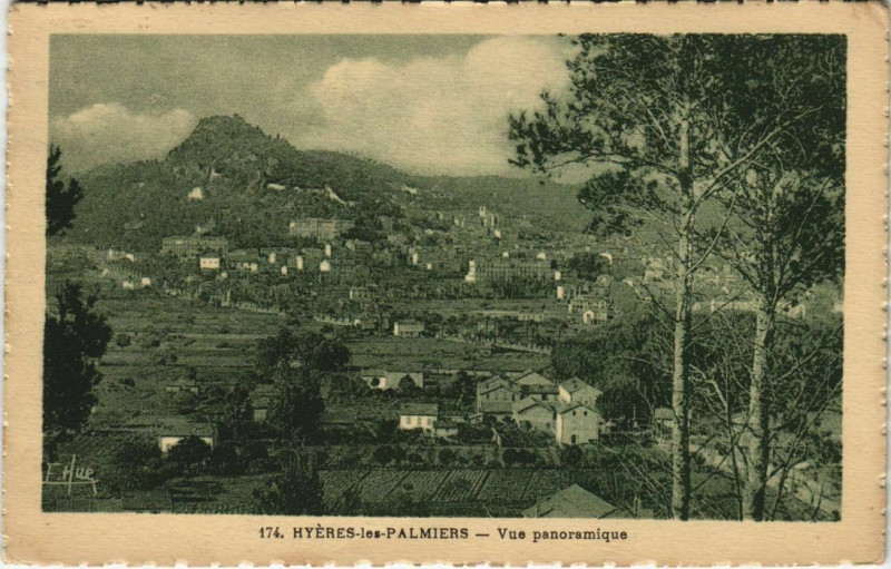 Carte postale ancienne Hyeres Vue Panoramique France à Hyères