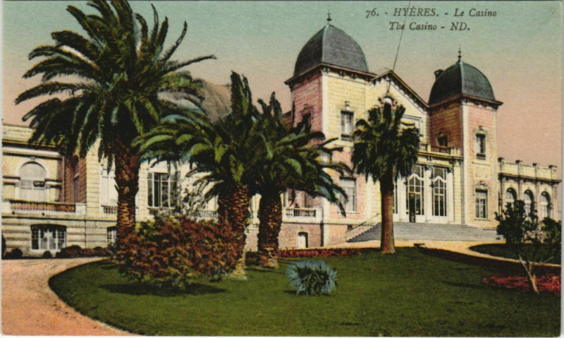 Carte postale ancienne Hyeres Le Casino France à Hyères