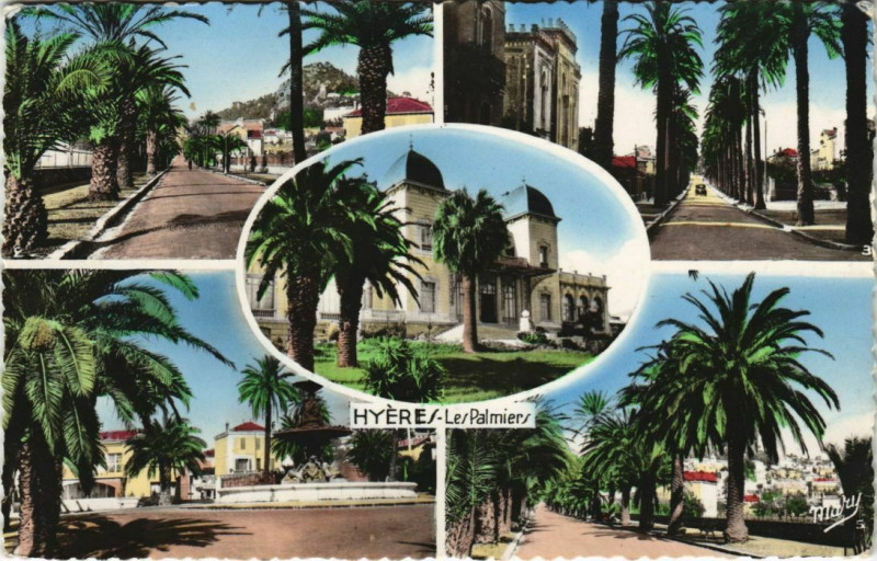 Carte postale ancienne Hyeres Souvenir France à Hyères