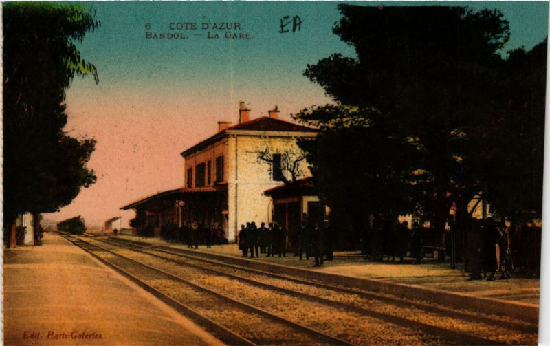 Carte postale ancienne Coté d'Azur Bandol La Gare à Bandol