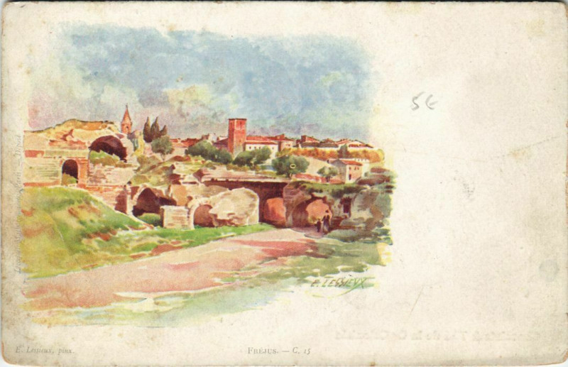 Carte postale ancienne Frejus Vue Generale à Fréjus