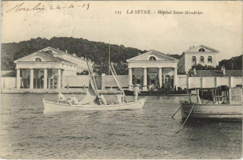 Carte postale ancienne La Seyne-sur-Mer Hopital Saint-Mandrier à La Seyne-sur-Mer