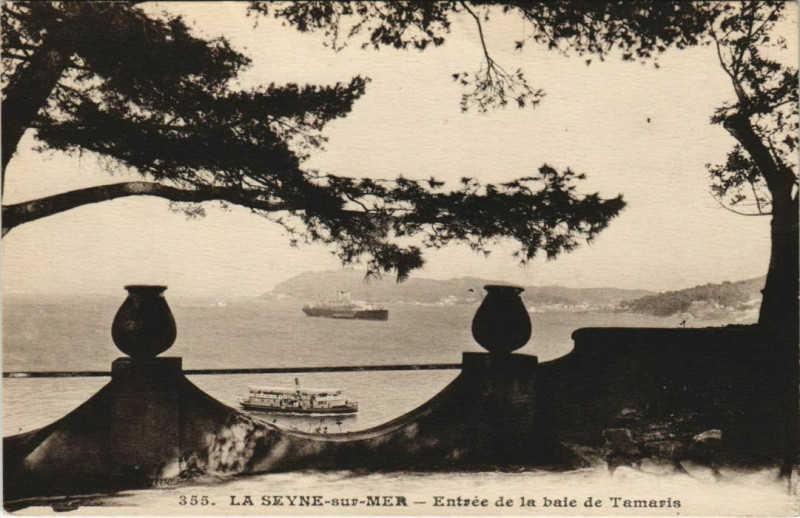 Carte postale ancienne La Seyne-sur-Mer Entree de la Baie de Tamaris à La Seyne-sur-Mer
