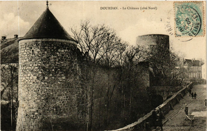 Carte postale ancienne Dourdan - Le Chateau - cote Nord à Dourdan