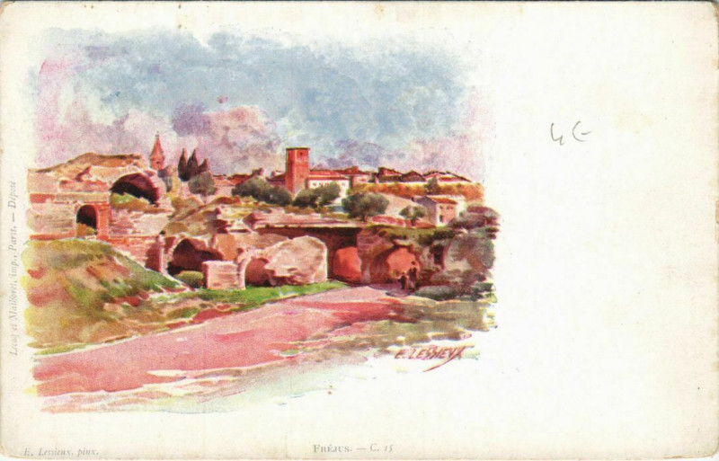 Carte postale ancienne Frejus Vue Generale à Fréjus