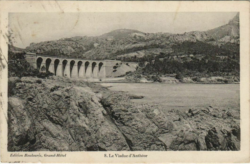 Carte postale ancienne Antheor Le Viaduc d'Antheor