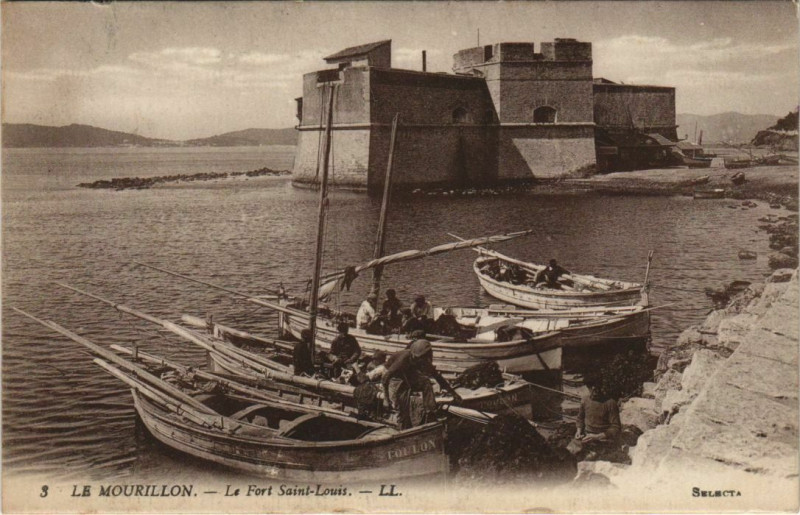 Carte postale ancienne Toulon Le Mourillon - Le Fort Saint-Louis à Toulon