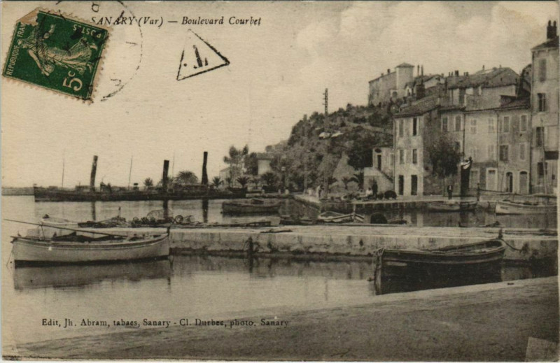 Carte postale ancienne Sanary-sur-Mer Boulevard Courbet à Sanary-sur-Mer