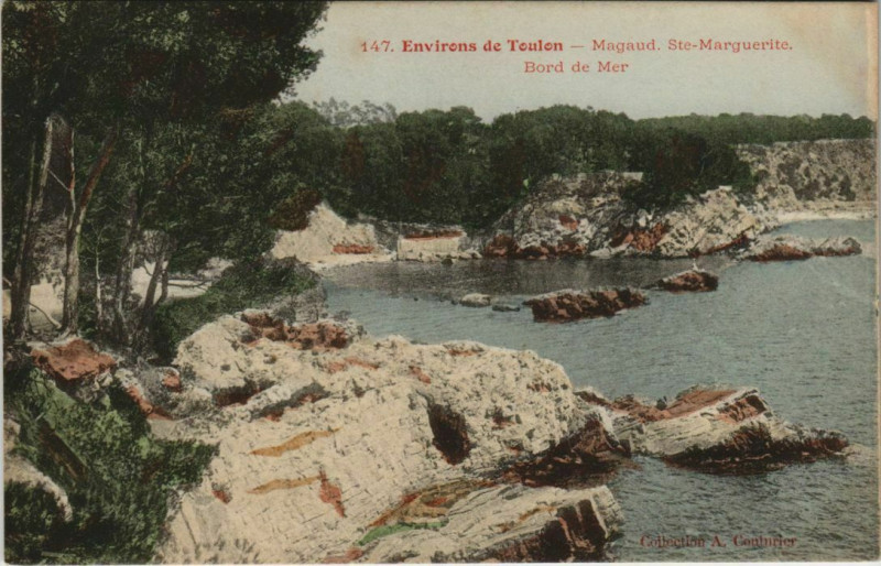 Carte postale ancienne Magaud - Sainte-Marguerite - Bord de Mer - Environs de Toulon à Toulon