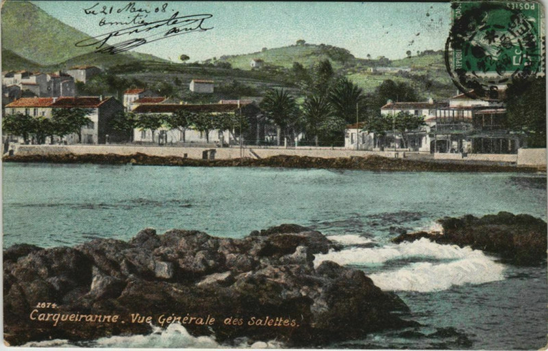 Carte postale ancienne Carqueiranne Vue Generale des Salettes à Carqueiranne