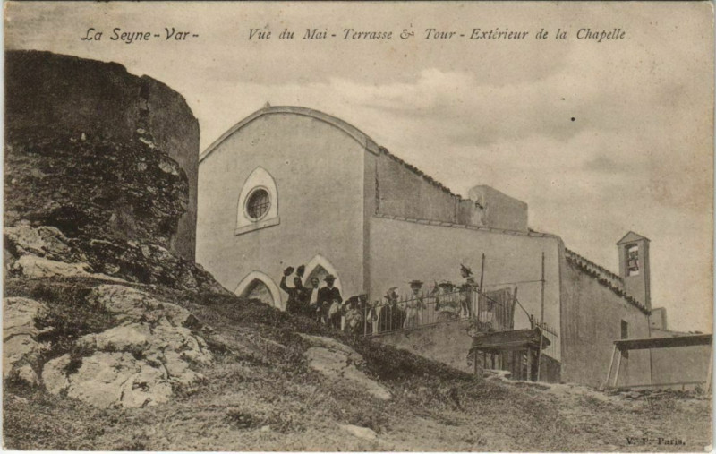 Carte postale ancienne La Seyne-sur-Mer Vue du Mai - Terrasse et Tour - Chapelle à La Seyne-sur-Mer