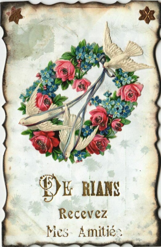 Carte postale ancienne Rians De Rians Recevez Mes Amities à Rians
