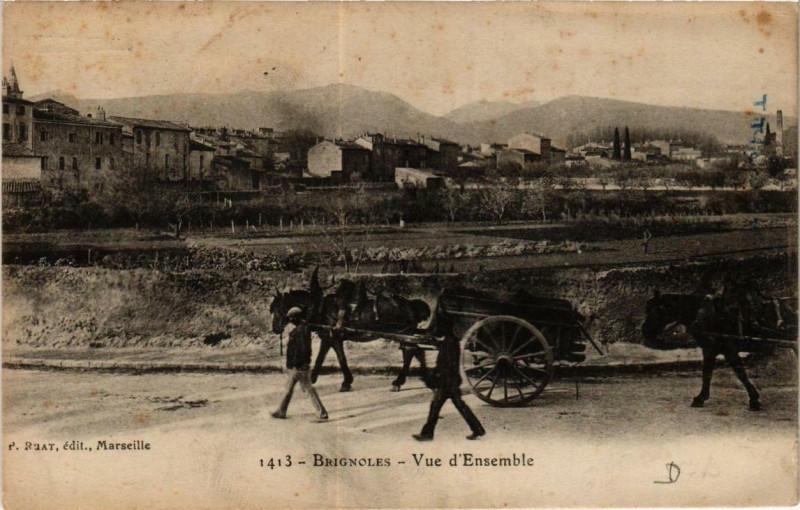 Carte postale ancienne Brignoles Vue d'Ensemble à Brignoles