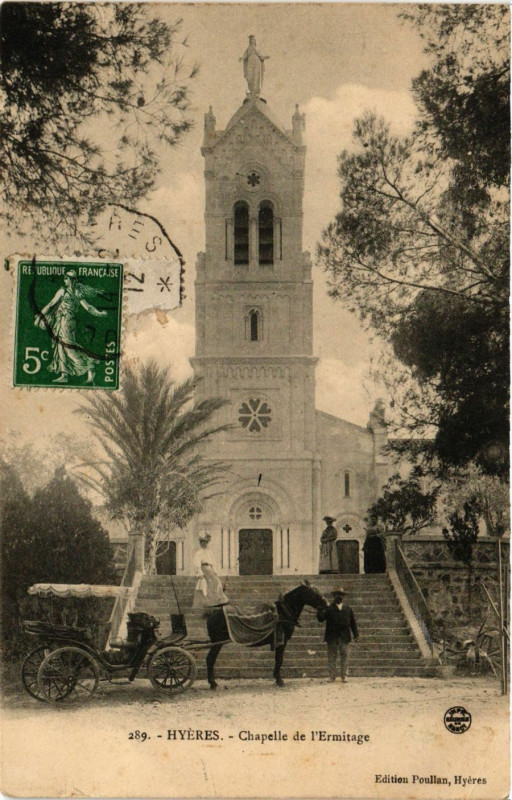 Carte postale ancienne Hyeres - Chapelle de l'Ermitage à Hyères