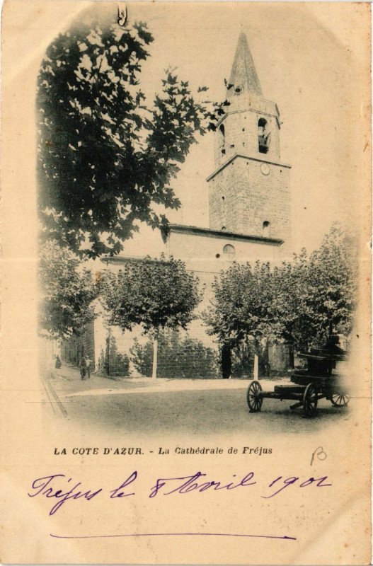 Carte postale ancienne Frejus - La Cathédralede Frejus à Fréjus