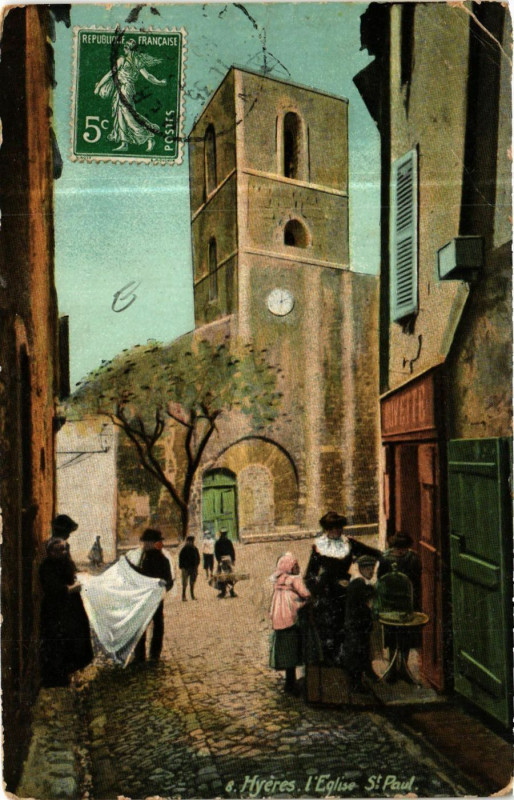 Carte postale ancienne Hyeres - Eglise Saint-Paul à Hyères