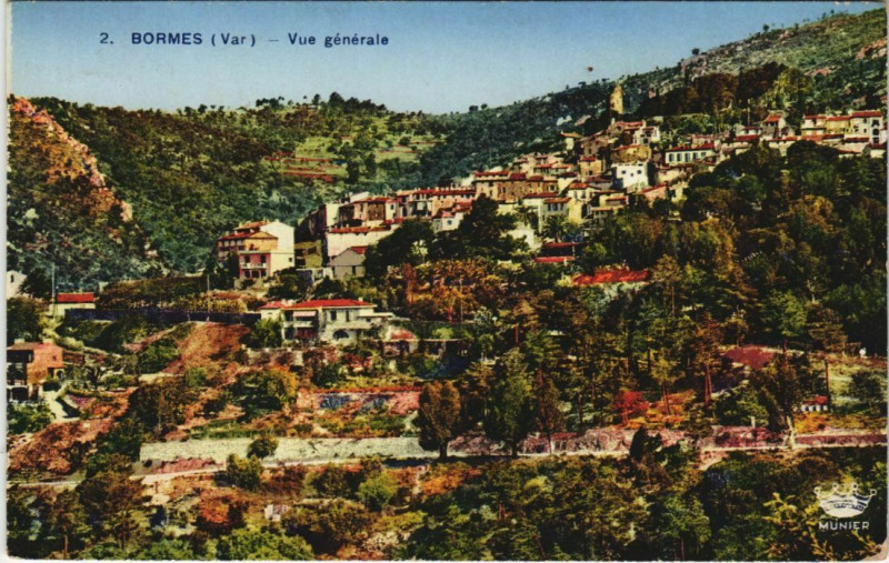 Carte postale ancienne Bormes-les-Mimosas Vue Generale à Bormes-les-Mimosas
